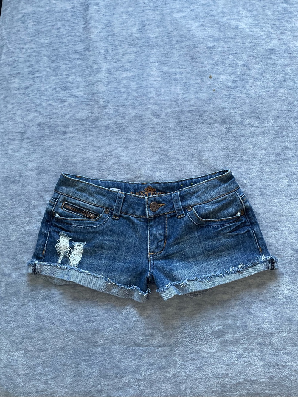 Low Rise Almost Famous Distressed Booty Shorts